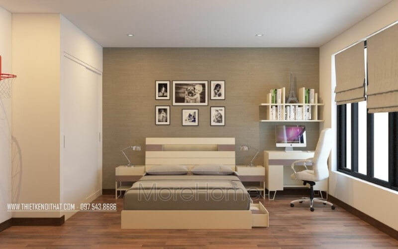Nội thất phòng ngủ chung cư hiện đại và thanh thoát hơn với gỗ công nghiệp cao cấp