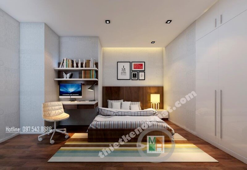 Thiết kế nội thất phòng ngủ gỗ Thiết kế nội thất phòng ngủ gỗ