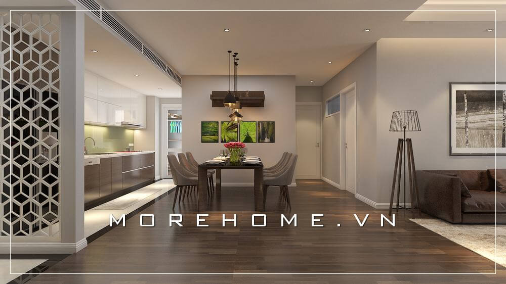 Thiết kế nội thất phòng bếp chung cư đơn giản, hiện đại và tiện nghi Thiết kế chung cư