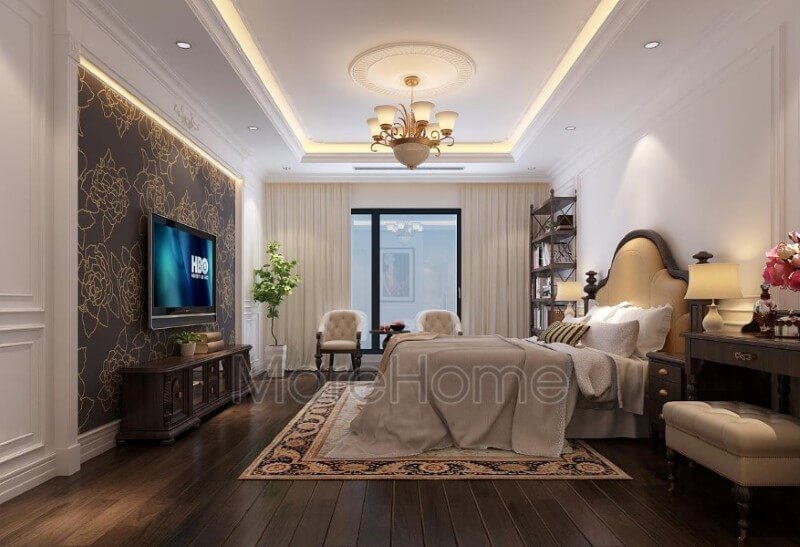 Thiết kế nội thất phòng ngủ tân cổ điển