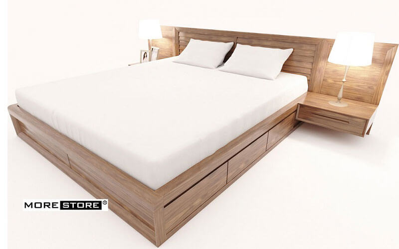 Mẫu giường ngủ có hộc hiện đại sử dụng gỗ công nghiệp An Cường cao cấp- MHG 00008 Mẫu giường ngủ có hộc kéo đẹp