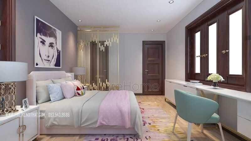 Trang trí nội thất phòng ngủ màu hồng Trang trí nội thất phòng ngủ màu hồng