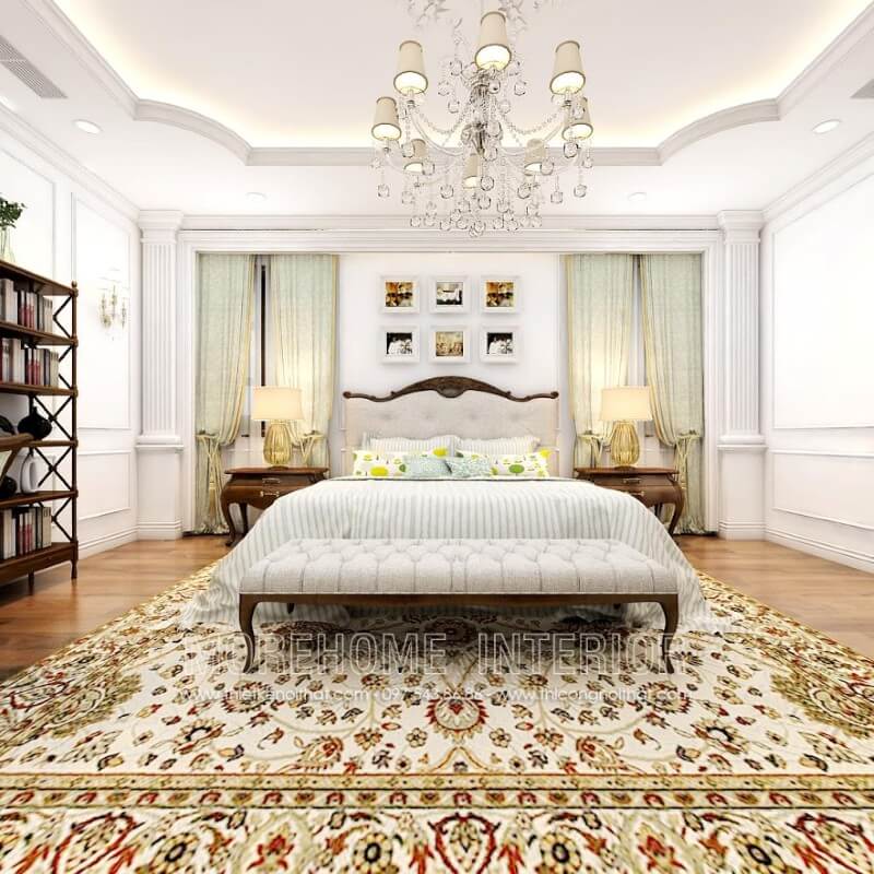 Điểm danh mẫu giường ngủ gỗ óc chó đẹp phong cách tân cổ điển được khách hàng chọn thiết kế và thi công sản xuất nhiều tại Morehome