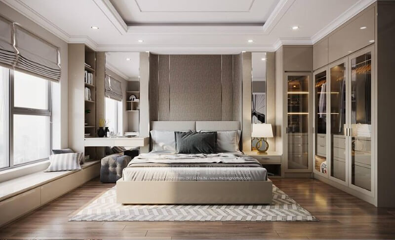 Giường ngủ gỗ hiện đại Giường ngủ hiện đại