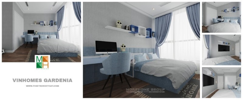 Thiết kế phòng ngủ màu xanh Thiết kế phòng ngủ màu xanh