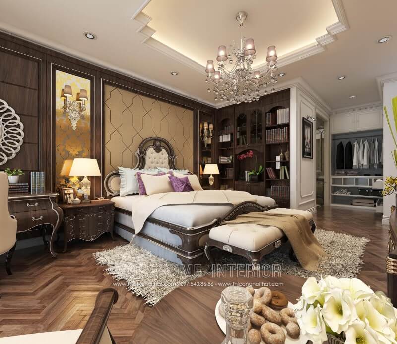 Giường ngủ gỗ óc chó