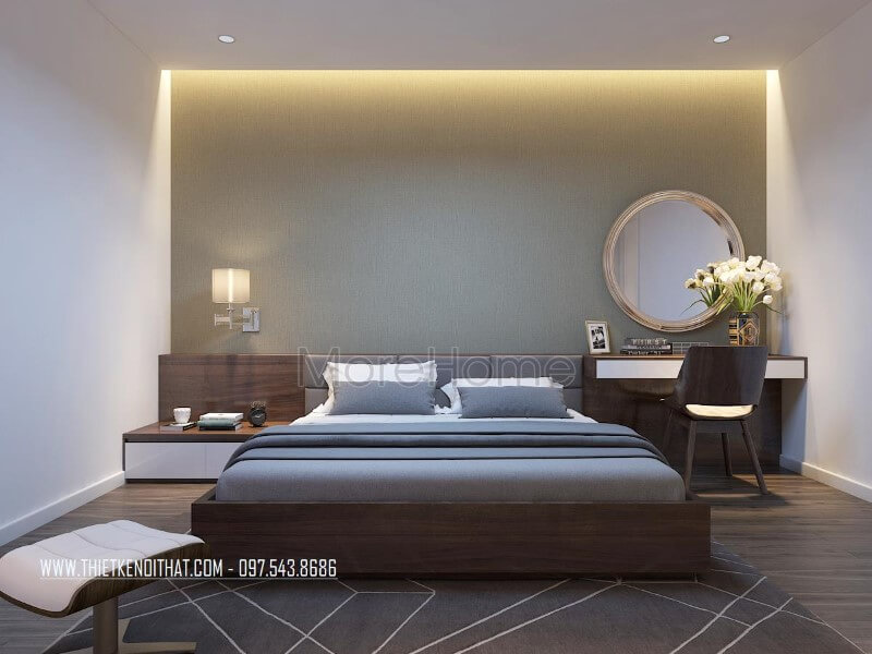 Gương tròn trang điểm treo tường là sản phẩm không thể thiết trong không gian phòng ngủ Gương phòng ngủ đẹp