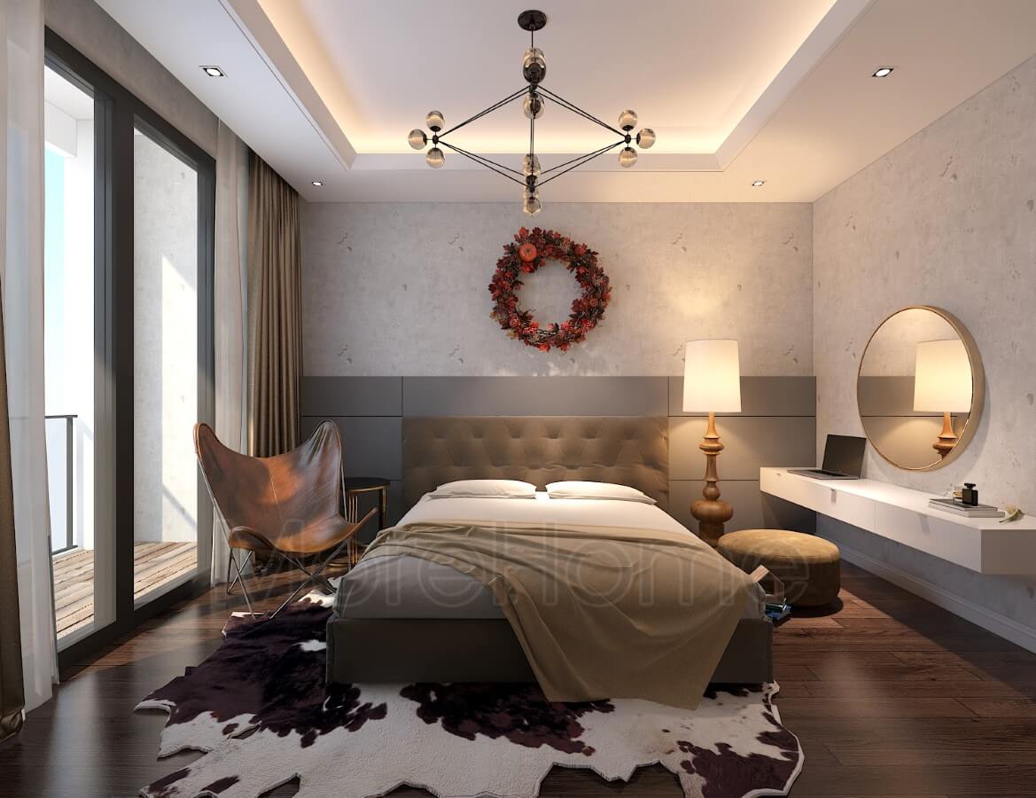 Mẫu gương tròn phòng ngủ hiện đại, tiện nghi Gương phòng ngủ đẹp