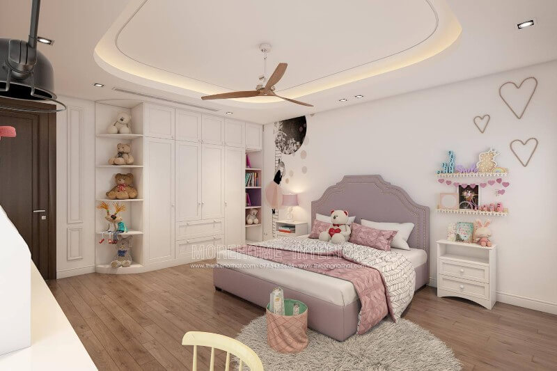 Giường ngủ màu hồng