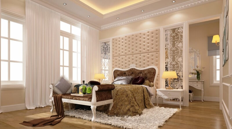 Giường ngủ bọc nỉ Giường ngủ bọc nỉ