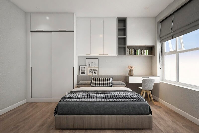 Mẫu tủ quần áo cửa lùa phòng ngủ con