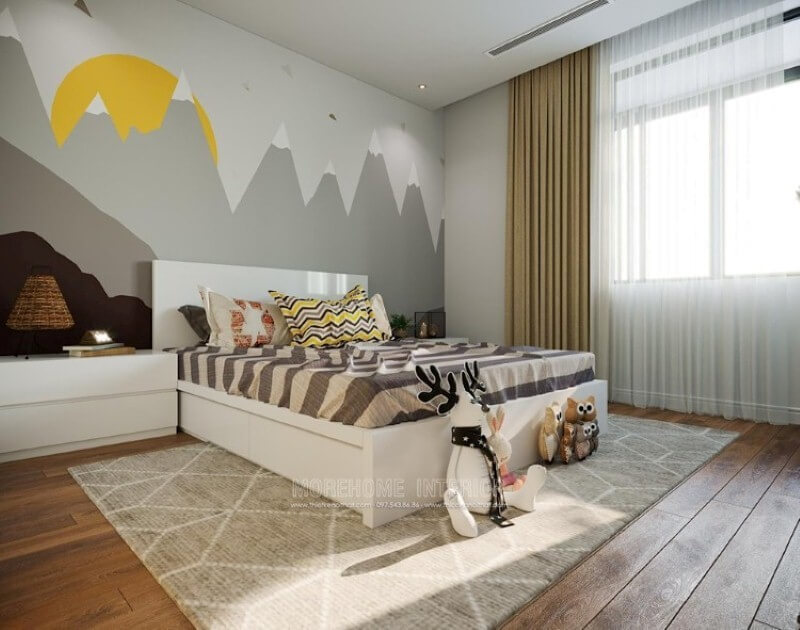 Giường cho bé gỗ acrylic cao cấp với gam màu trắng đơn sắc là một trong những xu thế tất yếu tăng kích thích thị giác vào các đồ chơi thông minh cho con. Thiết kế phòng ngủ tại Hà Nội