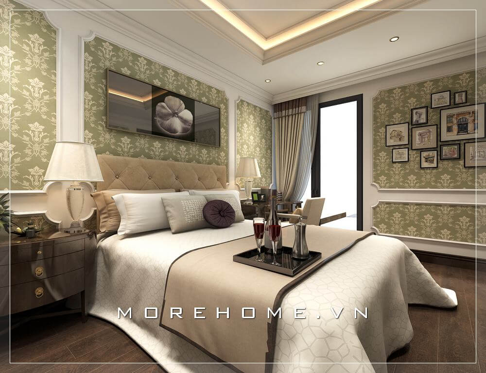 Giường bọc nỉ Giường bọc nỉ